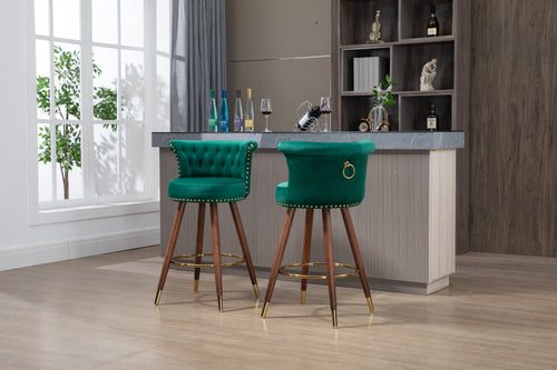 1st Choice Furniture Direct Swivel Bar Stool 1st Choice Modern Emerald Swivel Bar Stools with Backrest and Footrest