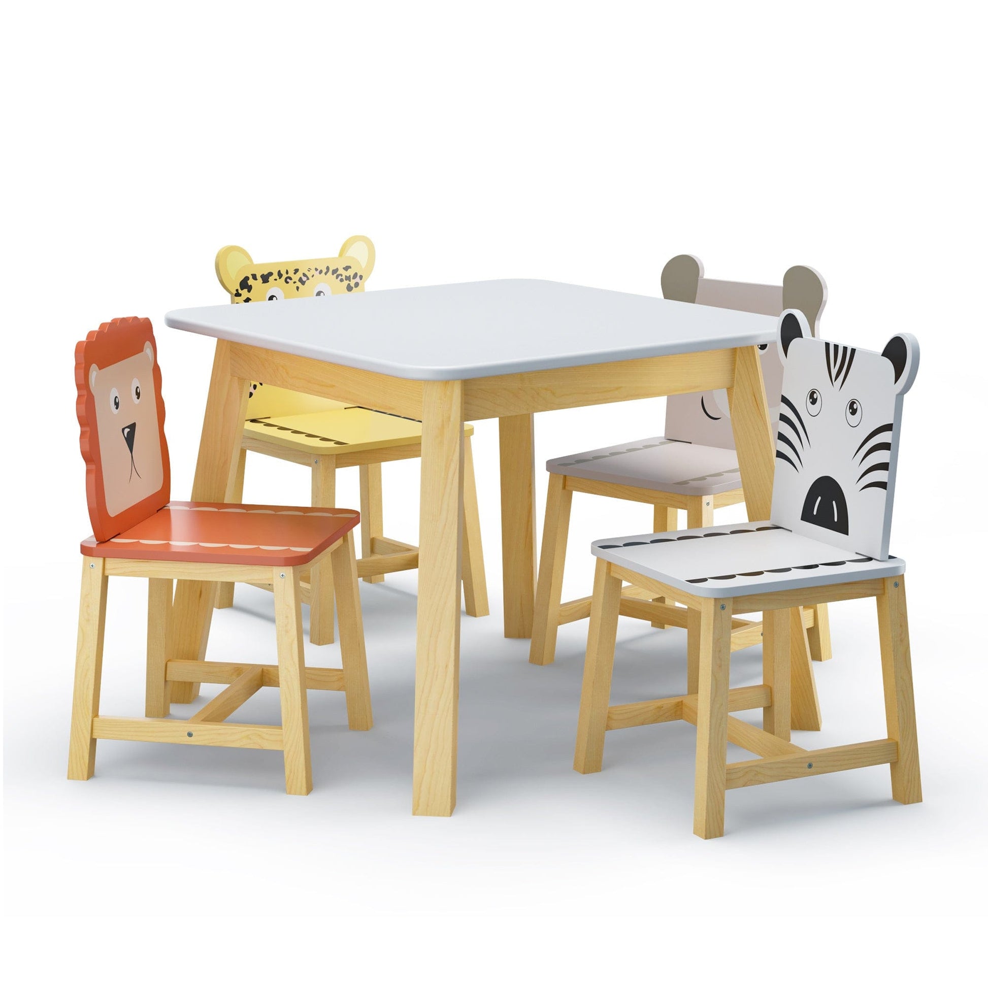 1st Choice Furniture Direct Table Set 1st Choice Cartoon Animals 5-Piece Children's Table & Chair Set