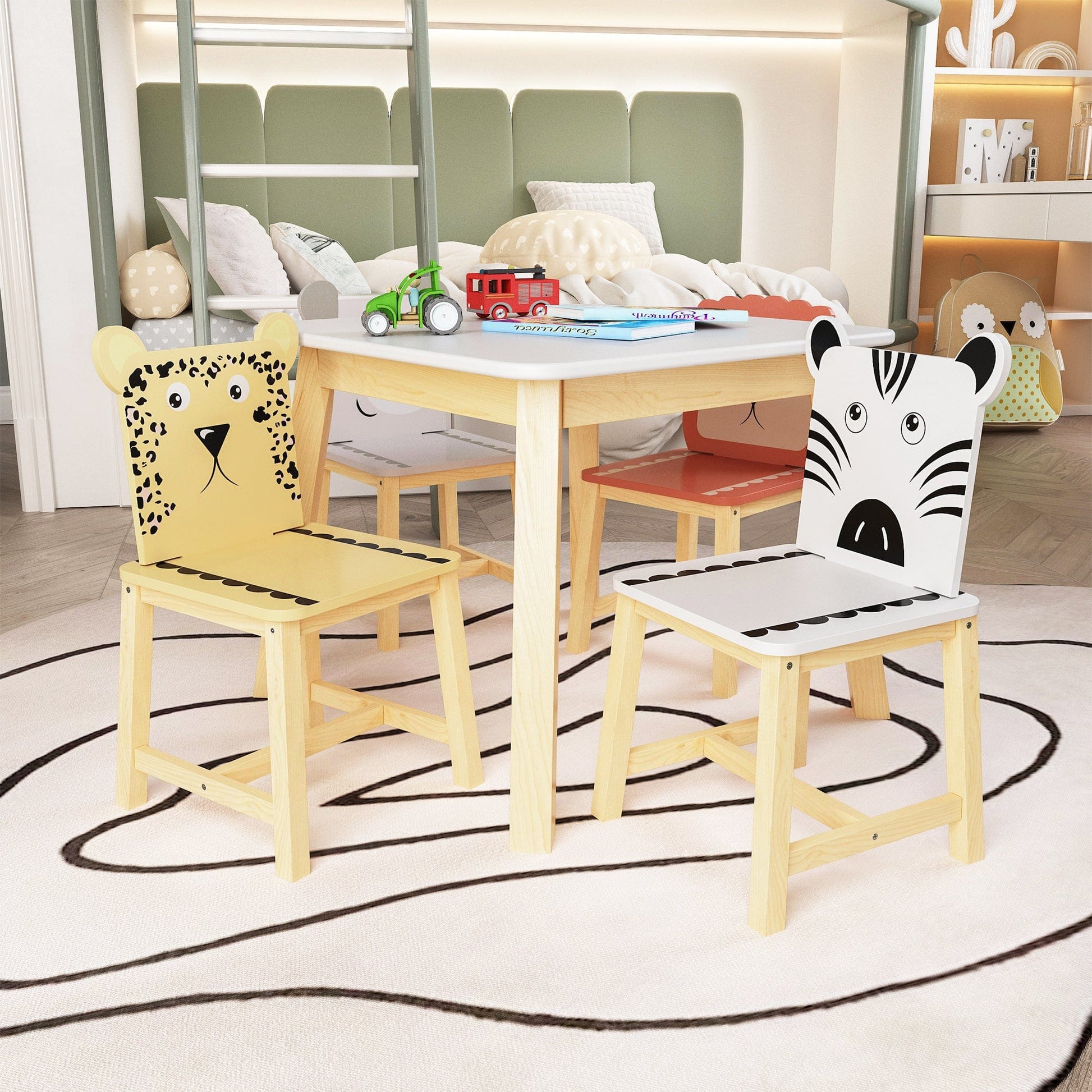 1st Choice Furniture Direct Table Set 1st Choice Cartoon Animals 5-Piece Children's Table & Chair Set