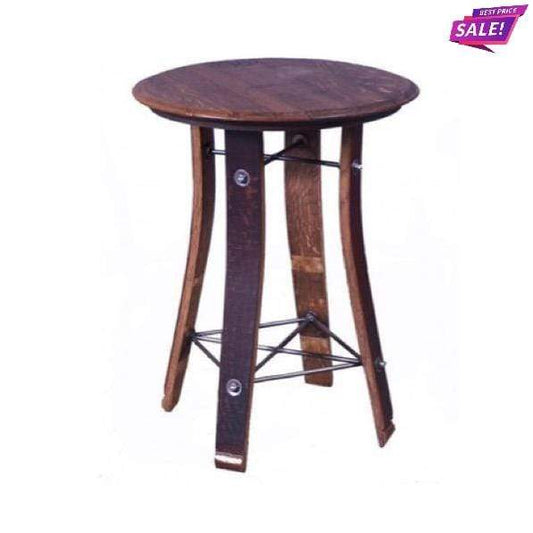 1st Choice Furniture Direct Top Side Table Caramel / 24" / 1Pack 2-Day Designs Authentic Rustic Wine Barrel Bar Top Side Table