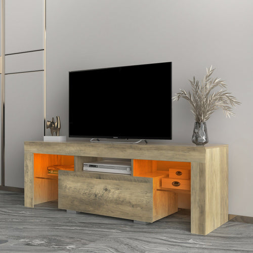 1st Choice Furniture Direct TV Stand 1st Choice LED RGB TV Stand w/ Flat Screen Cabinet for Gaming Consoles