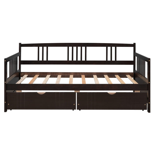 1st Choice Furniture Direct Twin Bed 1st Choice Espresso Twin Daybed with 2 Under bed Drawers