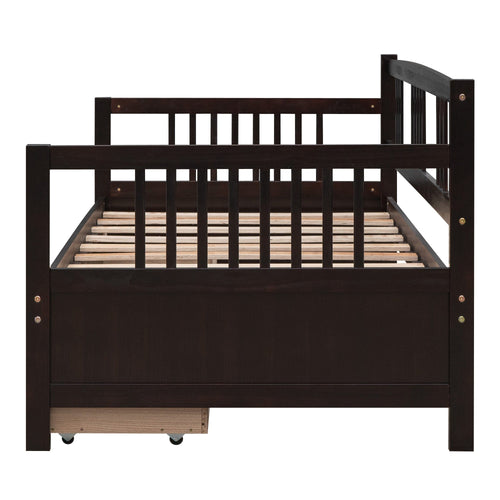 1st Choice Furniture Direct Twin Bed 1st Choice Espresso Twin Daybed with 2 Under bed Drawers