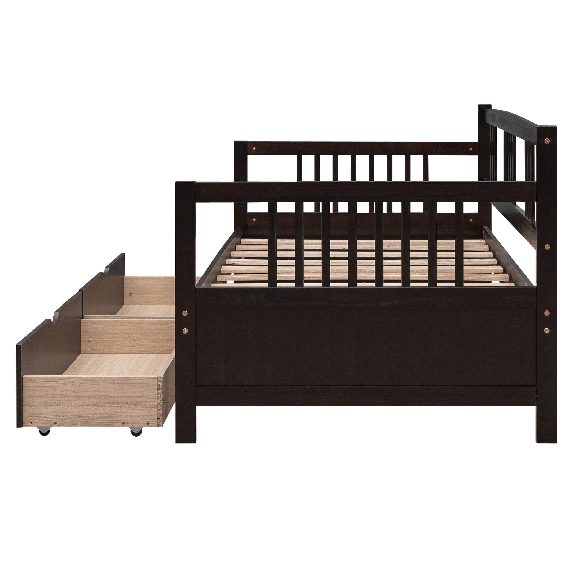 1st Choice Furniture Direct Twin Bed 1st Choice Espresso Twin Daybed with 2 Under bed Drawers