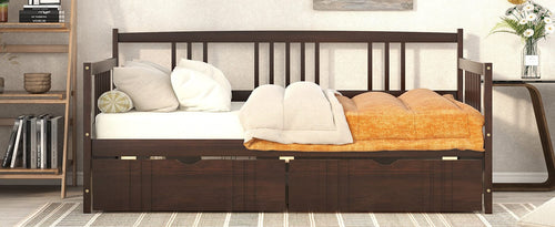 1st Choice Furniture Direct Twin Bed 1st Choice Espresso Twin Daybed with 2 Under bed Drawers