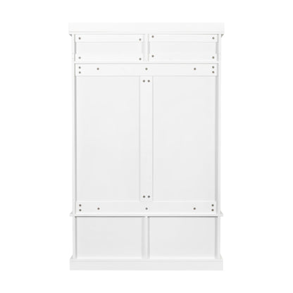 1st Choice Furniture Direct Wardrobe 1st Choice Modern Pristine White Open Wardrobe with Drawers