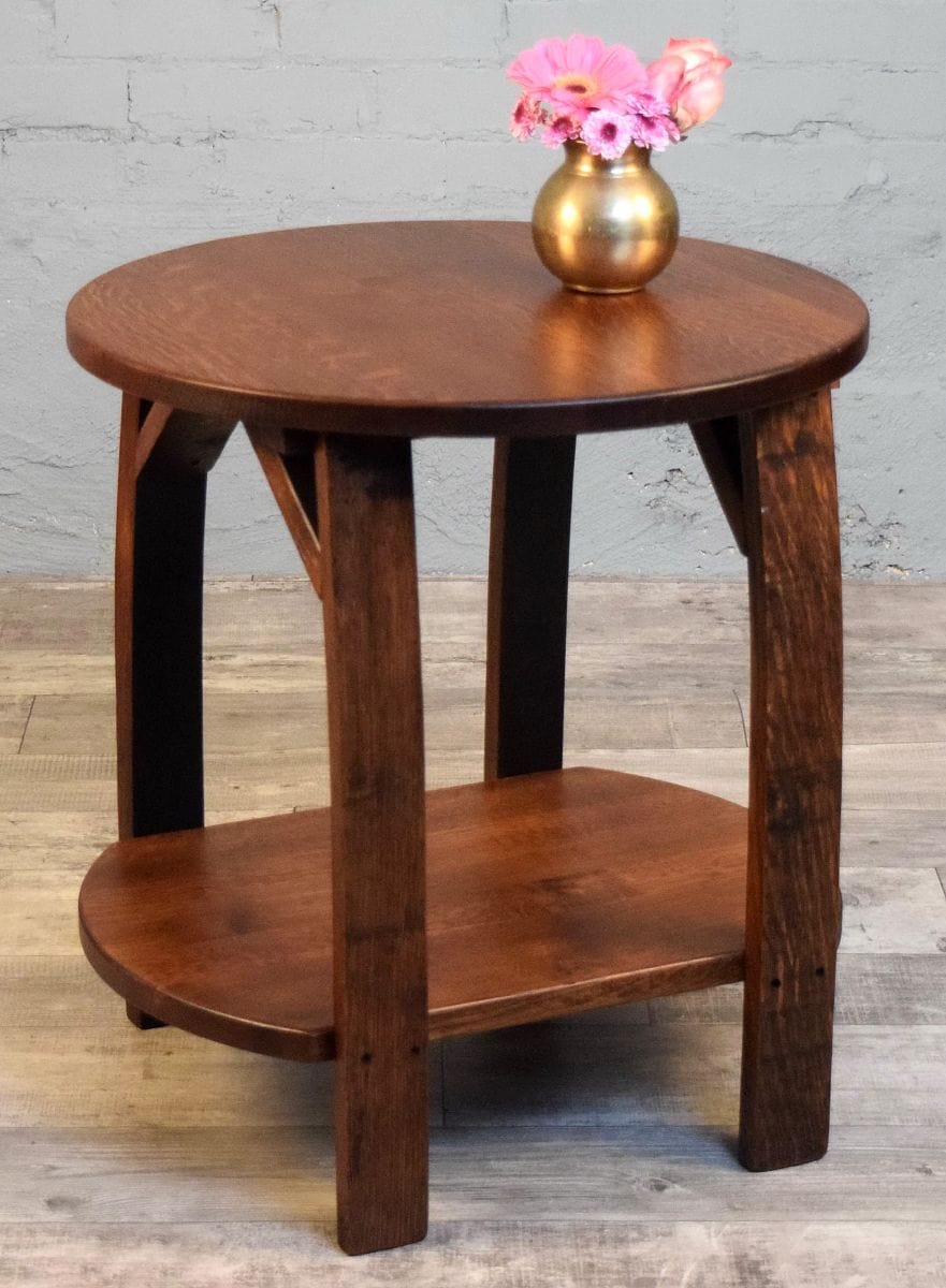 1st Choice Furniture Direct William Sheppee Premium Quality Shooter's Barrel Stave End Table