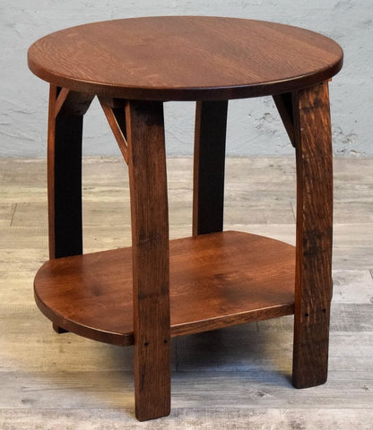1st Choice Furniture Direct William Sheppee Premium Quality Shooter's Barrel Stave End Table