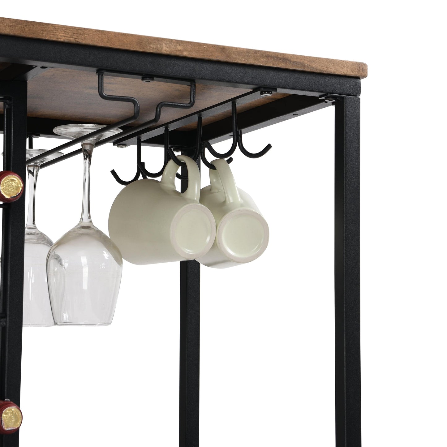 1st Choice Furniture Direct Wine Rack 1st Choice Sleek Industrial 3-Tier Wine Rack with Wine Storage