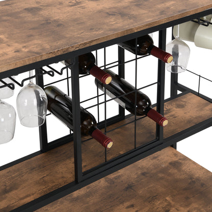 1st Choice Furniture Direct Wine Rack 1st Choice Sleek Industrial 3-Tier Wine Rack with Wine Storage