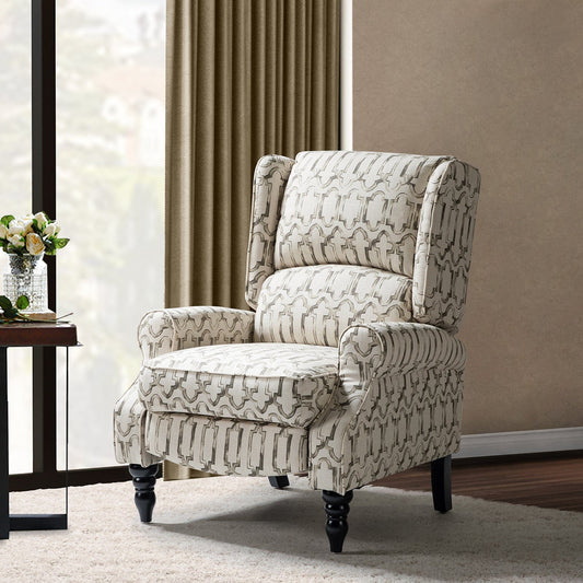 1st Choice Furniture Direct Wingback Recliner 1st Choice Modern Manual Recliner Chain Patterns in Grey Finish