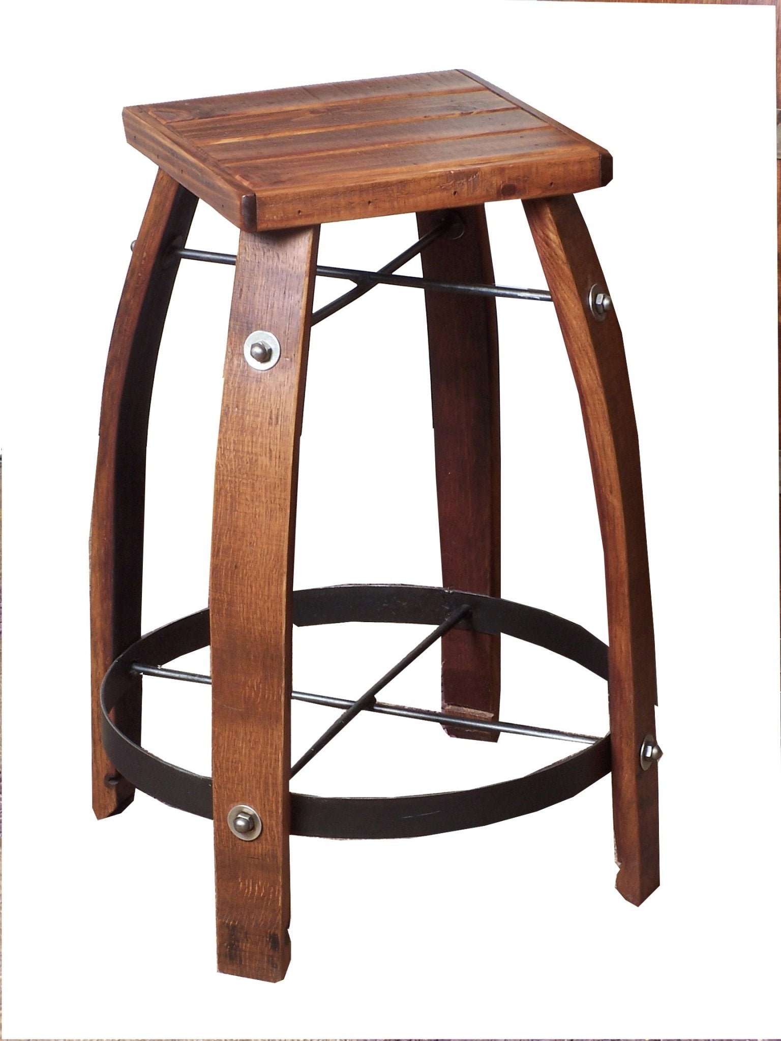 2 Day Designs Authentic Unique Reclaimed Wine Barrel Bar Stool - 818 - 1st Choice Furniture Direct