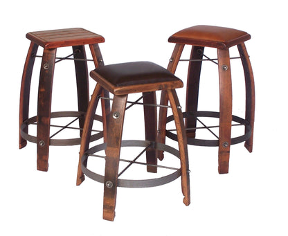 2 Day Designs Authentic Unique Reclaimed Wine Barrel Bar Stool - 818 - 1st Choice Furniture Direct