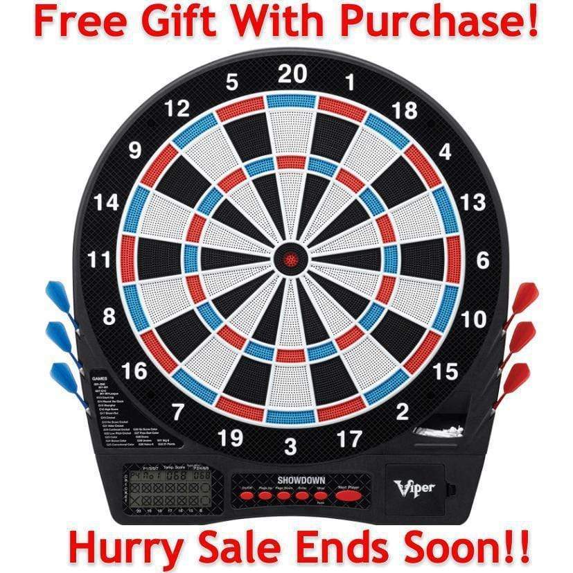 2 - Day Designs Personalized Dart Board Cabinet Comes With Free Viper Electronic Dartboard, Soft Tip Darts - 1st Choice Furniture Direct