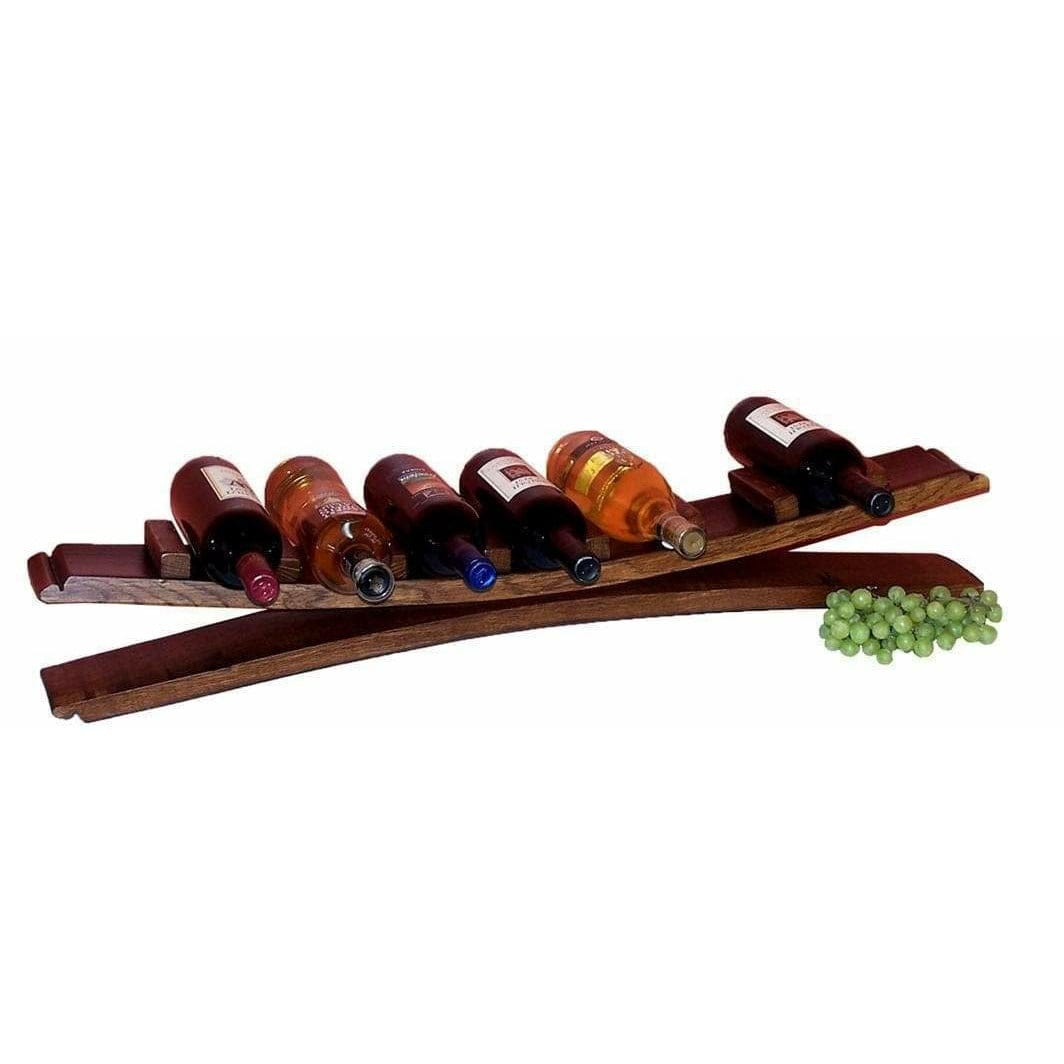 2 Day Designs Premium Quality Wine 7 Bottle Stave Display - 724 - 1st Choice Furniture Direct