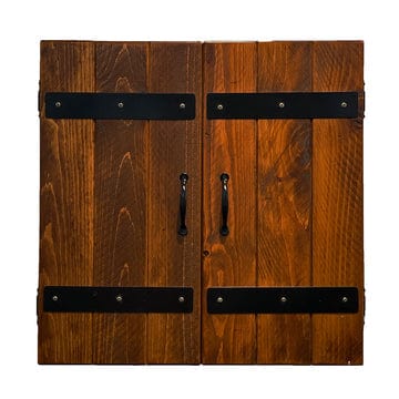 2-Daydesign Dart Board Cabinet Pine Southern Splinter Reclaimed Wine Game Room Dart Board Cabinet - 601