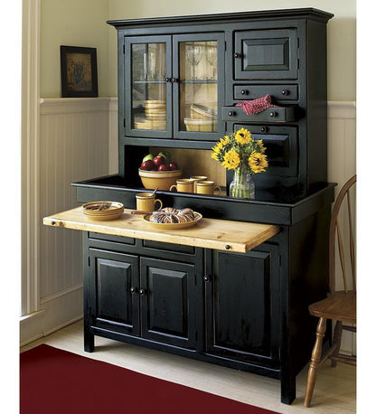 2-Daydesign HOOSIER CUPBOARD-PAINT GRADE Antique Black Southern Splinter Conestoga Hoosier Handmade Kitchen Cupboard Hutch