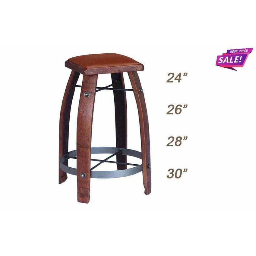 2-Daydesign Stool 2 Day Designs Authentic Unique Reclaimed Wine Barrel Bar Stool - 818