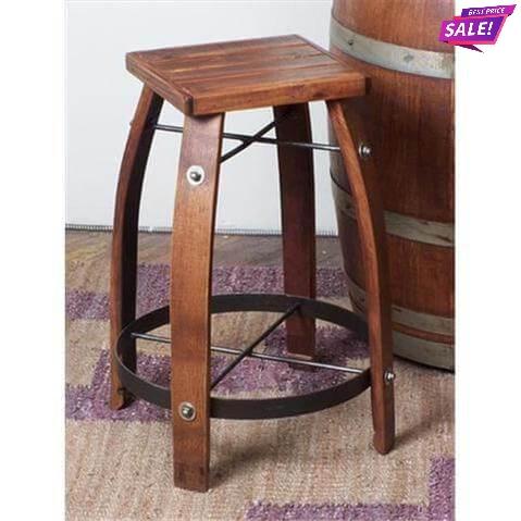 2 Day Designs Authentic Unique Reclaimed Wine Barrel Bar Stool 818