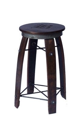 2-Daydesign Stool Pine / 24 Inches / Yes Southern Splinter Authentic Reclaimed Wine Daisy Stave Bar Stool 197