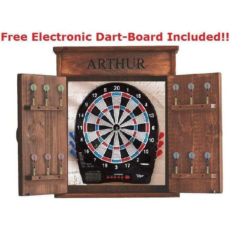 2-Daydesign Storage / Organization Southern Splinter Personalized Dart Board Cabinet w/ Free Viper Dartboard