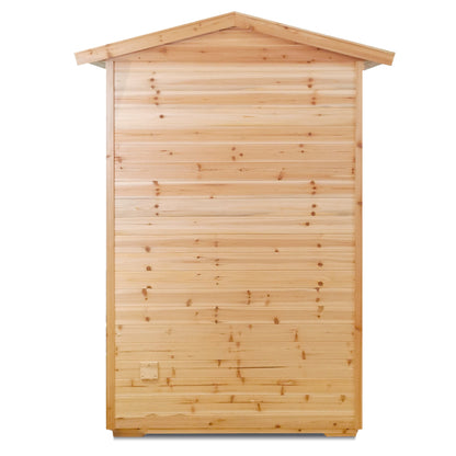 2 Person Outdoor Infrared Sauna – Far Infrared Old Fir Sauna Room with Bluetooth - 1st Choice Furniture Direct