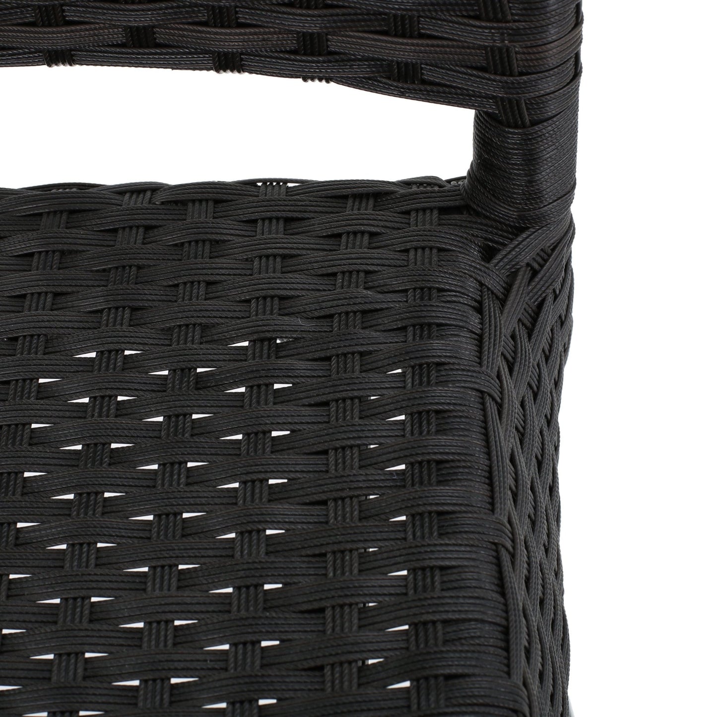 2 Piece Outdoor Wicker Patio Bar Stool Set in Dark Brown - 1st Choice Furniture Direct