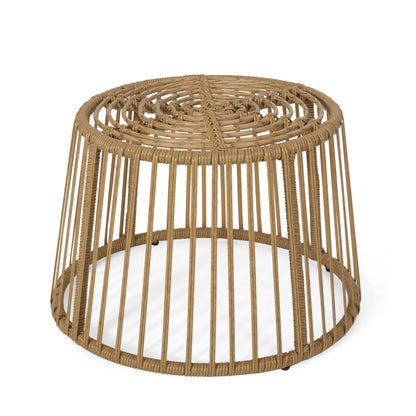 2 - Piece Rattan Patio Set with Club Chair and Side Table, Beige and Light Brown - 1st Choice Furniture Direct