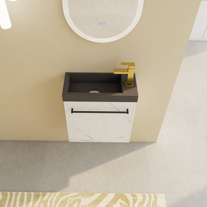 20'' Floating Wall - Mounted Bathroom Vanity with Resin Sink & Soft - Close Cabinet Door - 1st Choice Furniture Direct