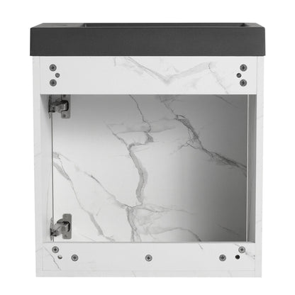 20'' Floating Wall - Mounted Bathroom Vanity with Resin Sink & Soft - Close Cabinet Door - 1st Choice Furniture Direct