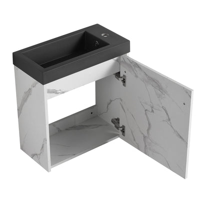 20'' Floating Wall - Mounted Bathroom Vanity with Resin Sink & Soft - Close Cabinet Door - 1st Choice Furniture Direct