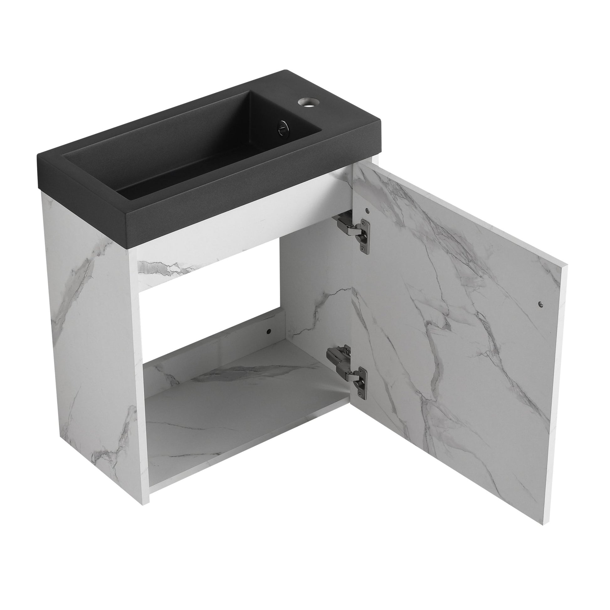 20'' Floating Wall - Mounted Bathroom Vanity with Resin Sink & Soft - Close Cabinet Door - 1st Choice Furniture Direct