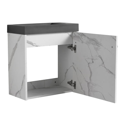 20'' Floating Wall - Mounted Bathroom Vanity with Resin Sink & Soft - Close Cabinet Door - 1st Choice Furniture Direct