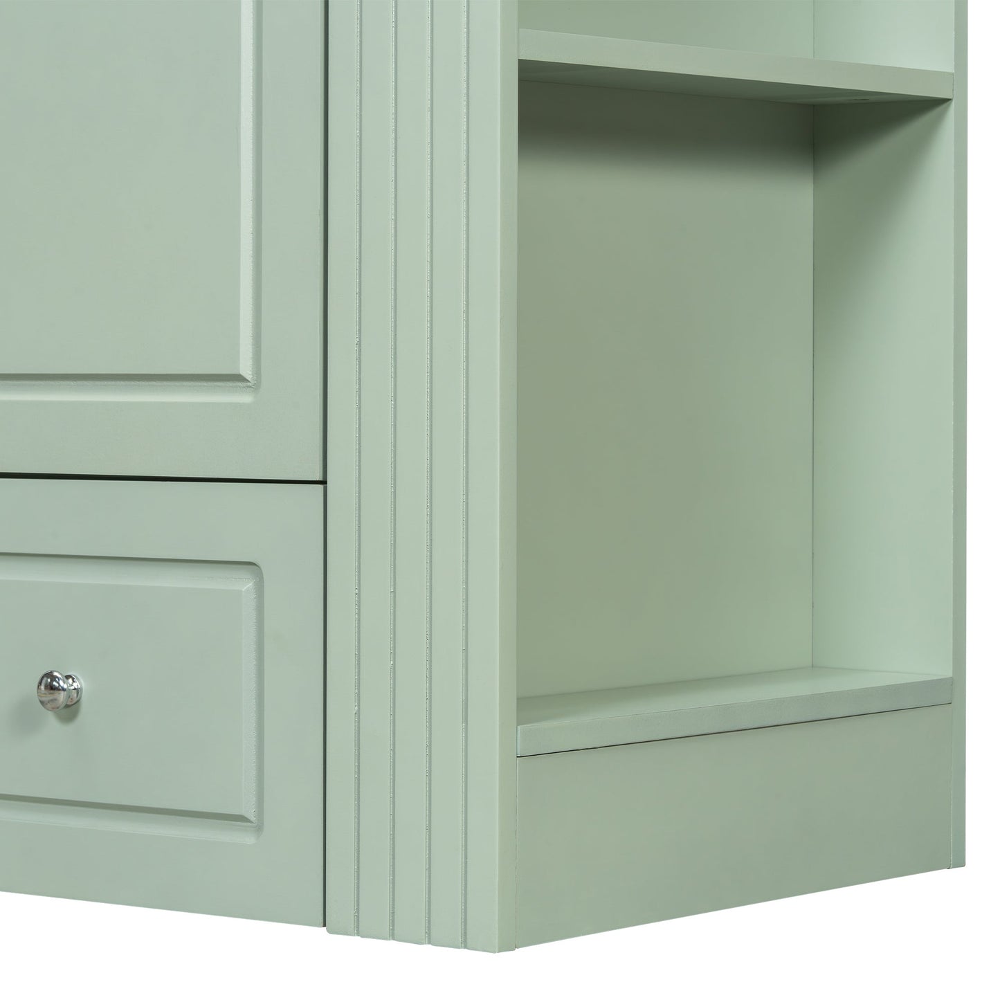 20 Inch Compact Bathroom Vanity – Green Freestanding Sink Cabinet with Storage - 1st Choice Furniture Direct