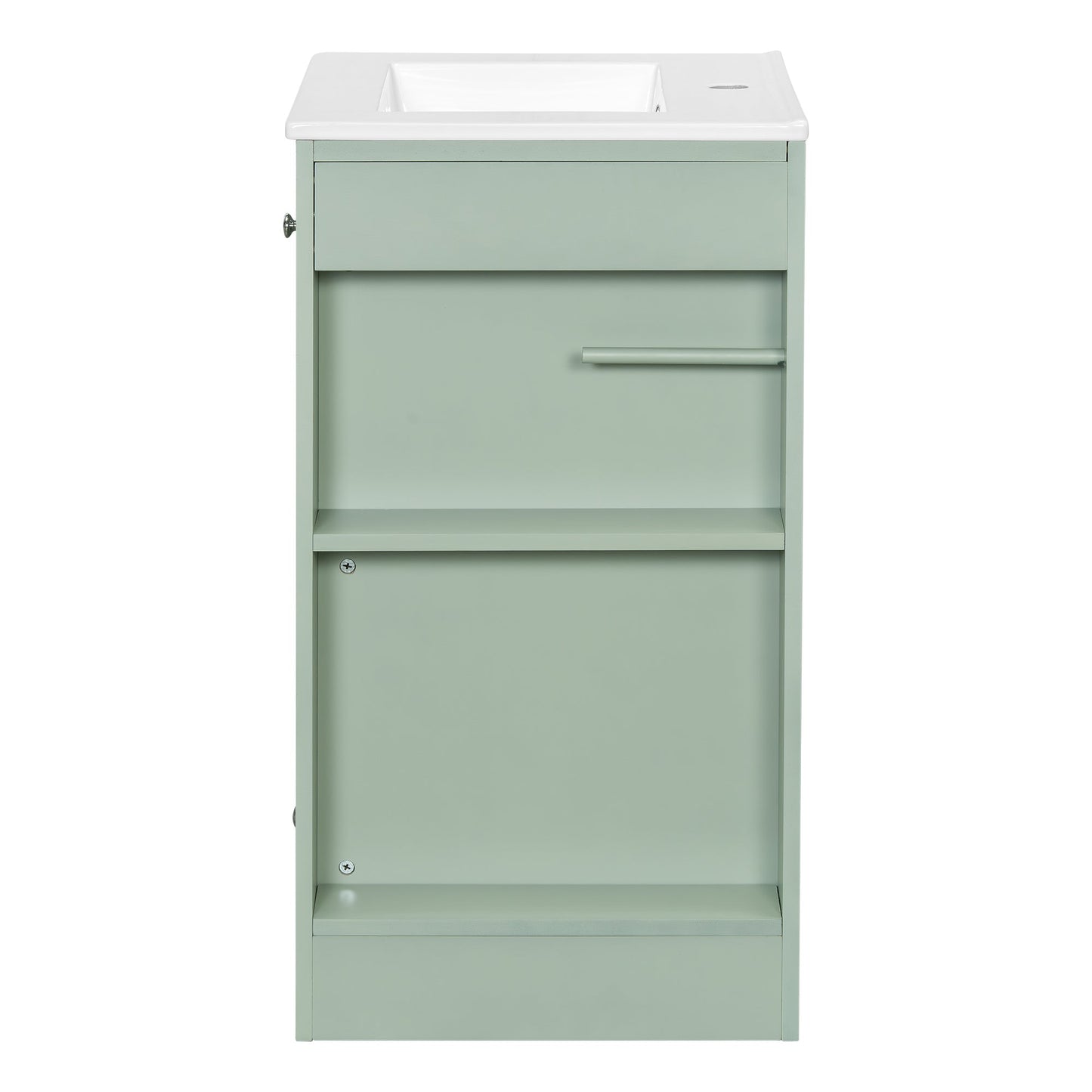 20 Inch Compact Bathroom Vanity – Green Freestanding Sink Cabinet with Storage - 1st Choice Furniture Direct