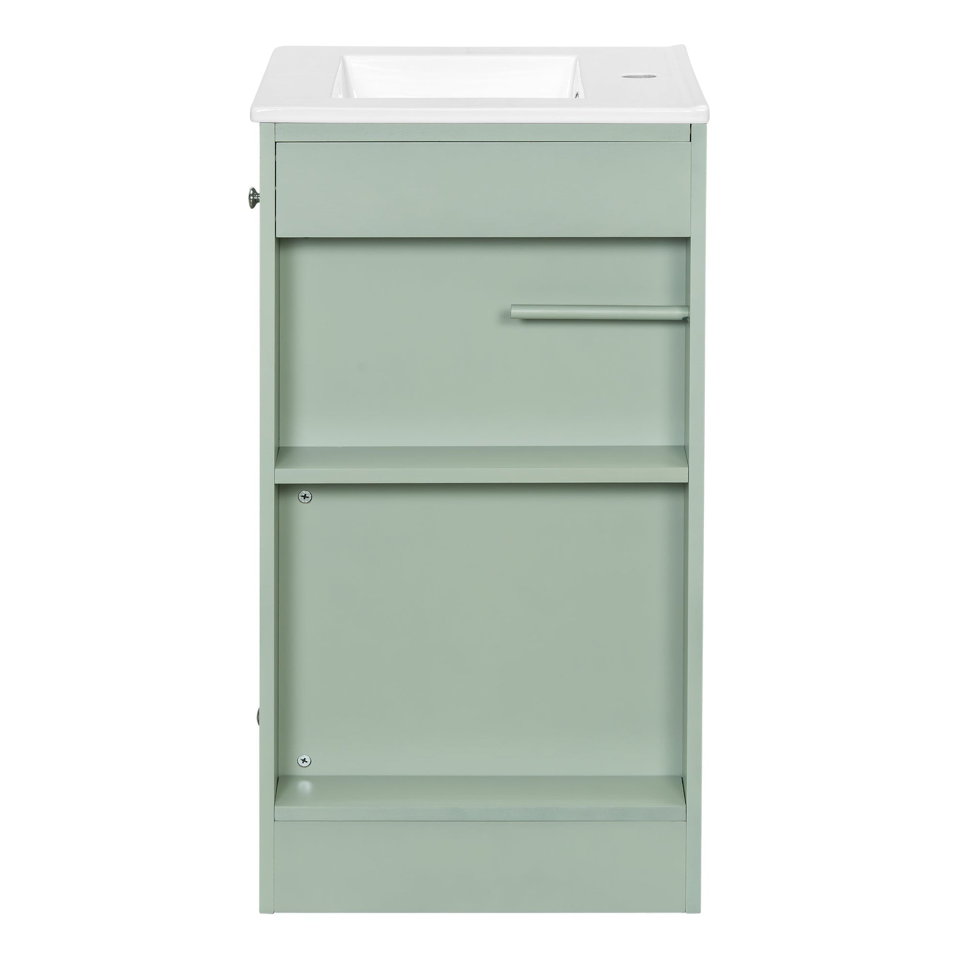 20 Inch Compact Bathroom Vanity – Green Freestanding Sink Cabinet with Storage - 1st Choice Furniture Direct