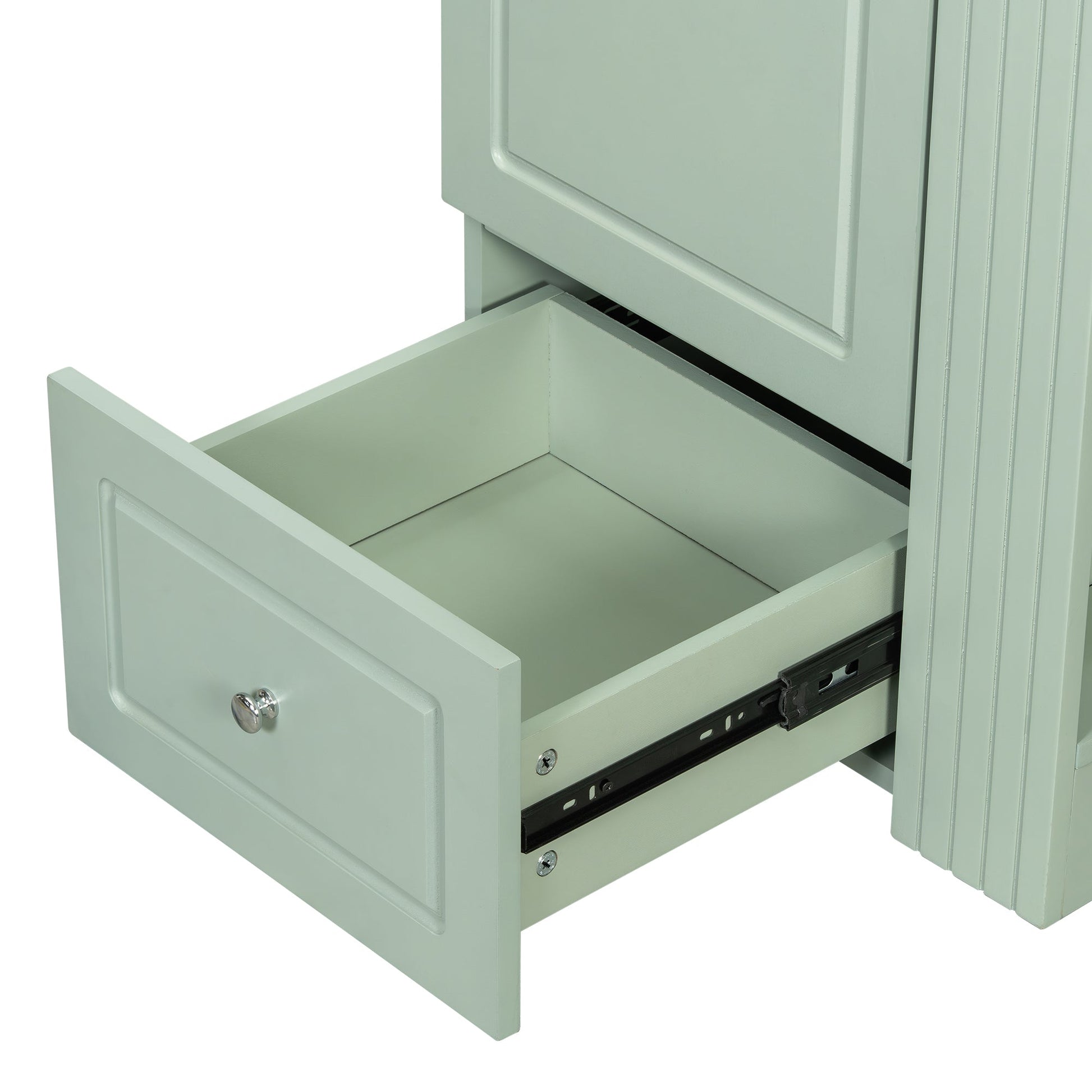 20 Inch Compact Bathroom Vanity – Green Freestanding Sink Cabinet with Storage - 1st Choice Furniture Direct