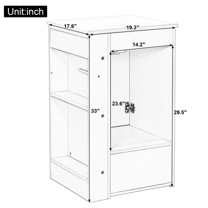 20 Inch Compact Bathroom Vanity – Green Freestanding Sink Cabinet with Storage - 1st Choice Furniture Direct