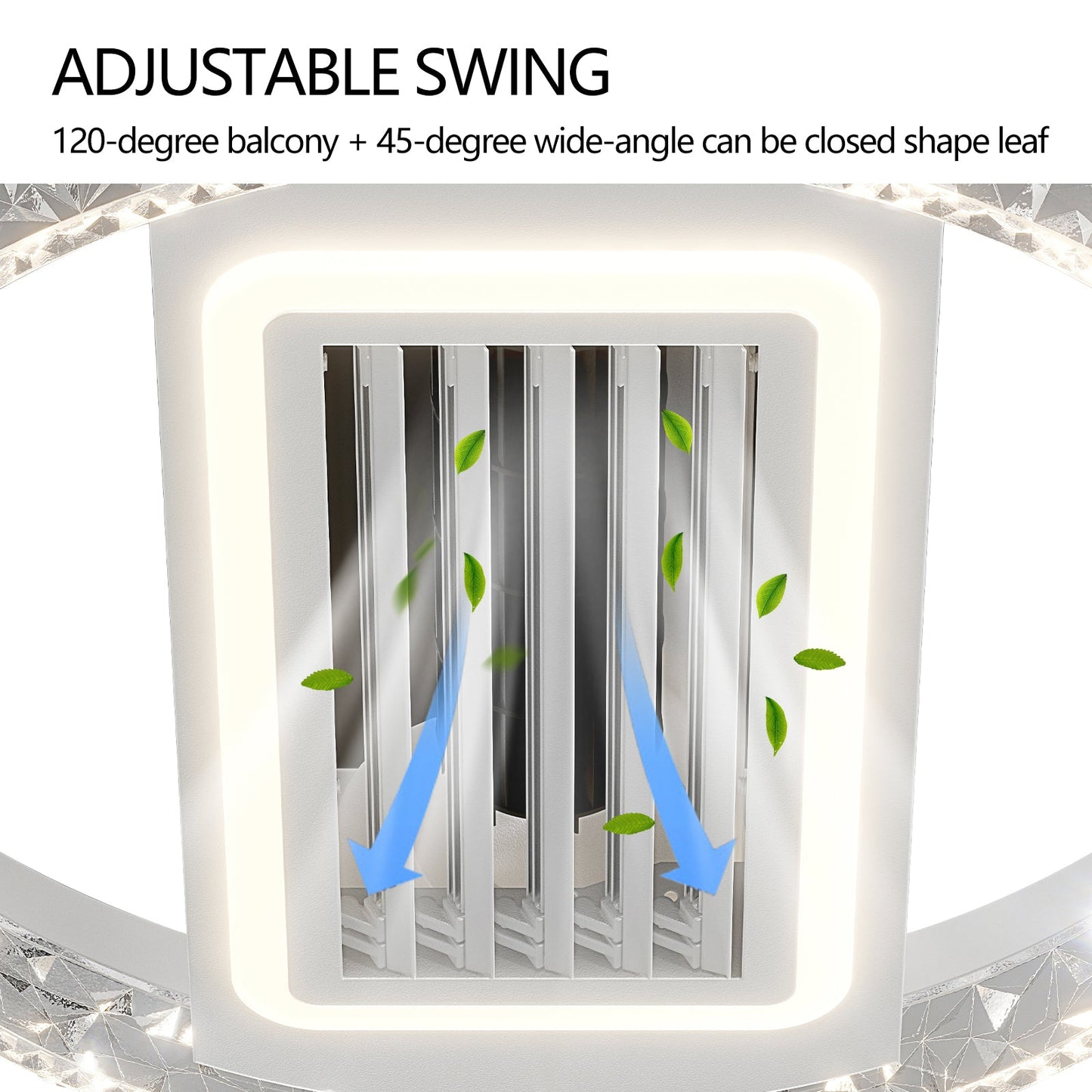 20' LED Bladeless Ceiling Fan Light with Remote Control – Modern Flush Mount Ceiling Lamp with Air Circulation and Adjustable Brightness for Living Room, Dining Room, or Bedroom - 1st Choice Furniture Direct