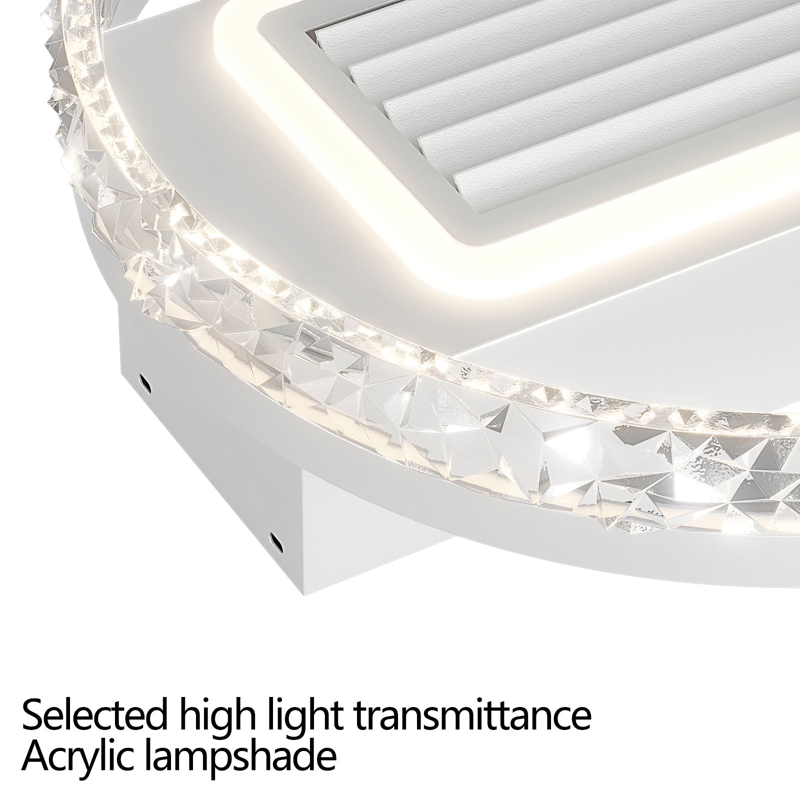 20' LED Bladeless Ceiling Fan Light with Remote Control – Modern Flush Mount Ceiling Lamp with Air Circulation and Adjustable Brightness for Living Room, Dining Room, or Bedroom - 1st Choice Furniture Direct