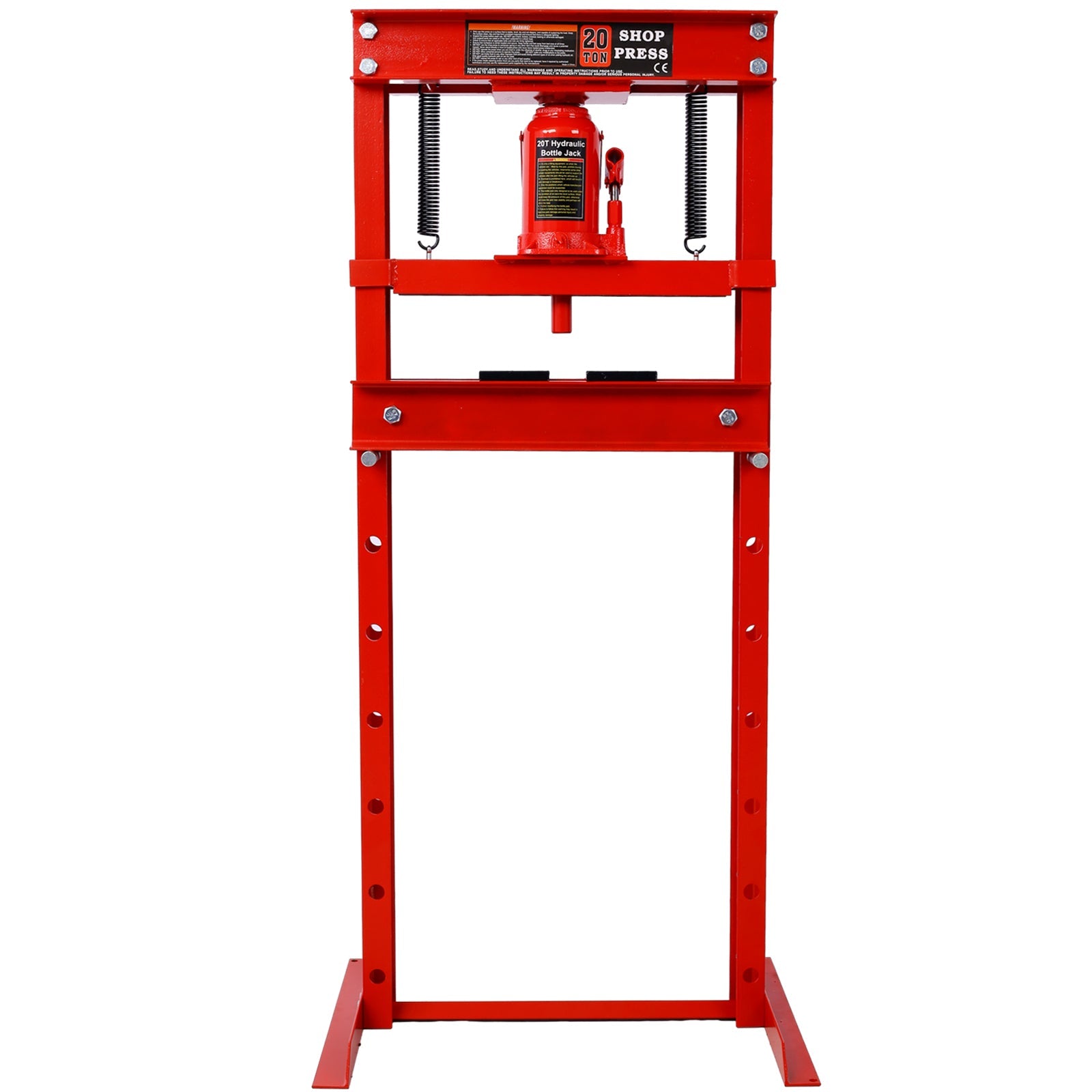 20 Ton Bottle Jack Shop Press, Bend, Straighten, or Press Parts, Install Bearings, U - Joints, Bushings, Ball Joints, and Pulleys,RED - 1st Choice Furniture Direct