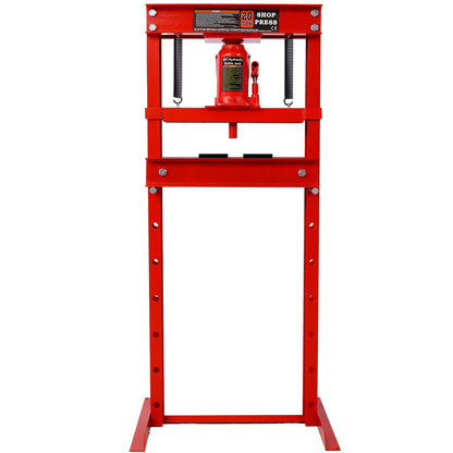 20 Ton Bottle Jack Shop Press, Bend, Straighten, or Press Parts, Install Bearings, U - Joints, Bushings, Ball Joints, and Pulleys,RED - 1st Choice Furniture Direct