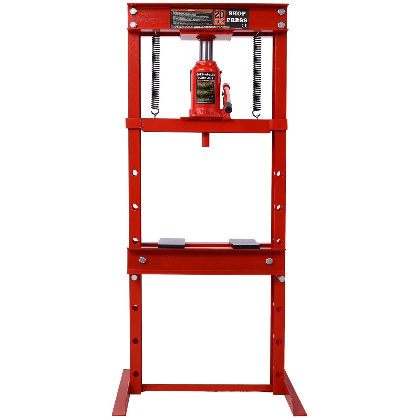 20 Ton Bottle Jack Shop Press, Bend, Straighten, or Press Parts, Install Bearings, U - Joints, Bushings, Ball Joints, and Pulleys,RED - 1st Choice Furniture Direct
