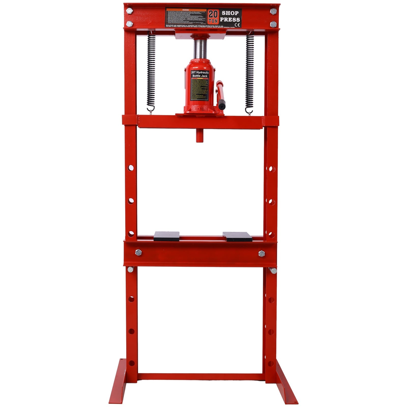 20 Ton Bottle Jack Shop Press, Bend, Straighten, or Press Parts, Install Bearings, U - Joints, Bushings, Ball Joints, and Pulleys,RED - 1st Choice Furniture Direct
