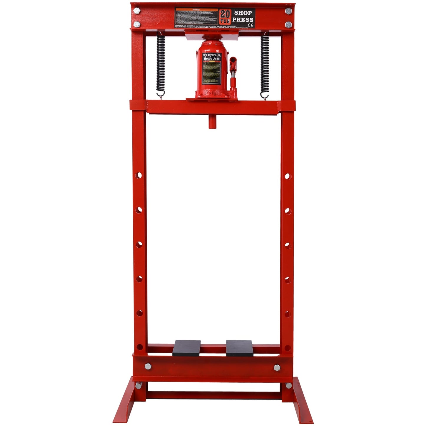 20 Ton Bottle Jack Shop Press, Bend, Straighten, or Press Parts, Install Bearings, U - Joints, Bushings, Ball Joints, and Pulleys,RED - 1st Choice Furniture Direct