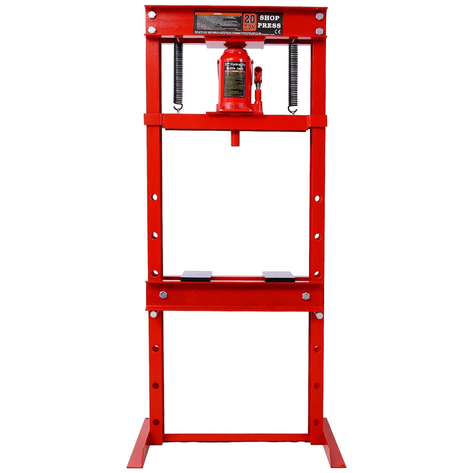 20 Ton Bottle Jack Shop Press, Bend, Straighten, or Press Parts, Install Bearings, U - Joints, Bushings, Ball Joints, and Pulleys,RED - 1st Choice Furniture Direct
