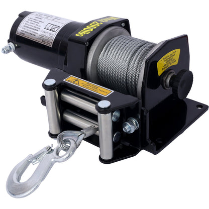 2000LB Electric ATV UTV Winch Waterproof Steel Cable Winch - 1st Choice Furniture Direct