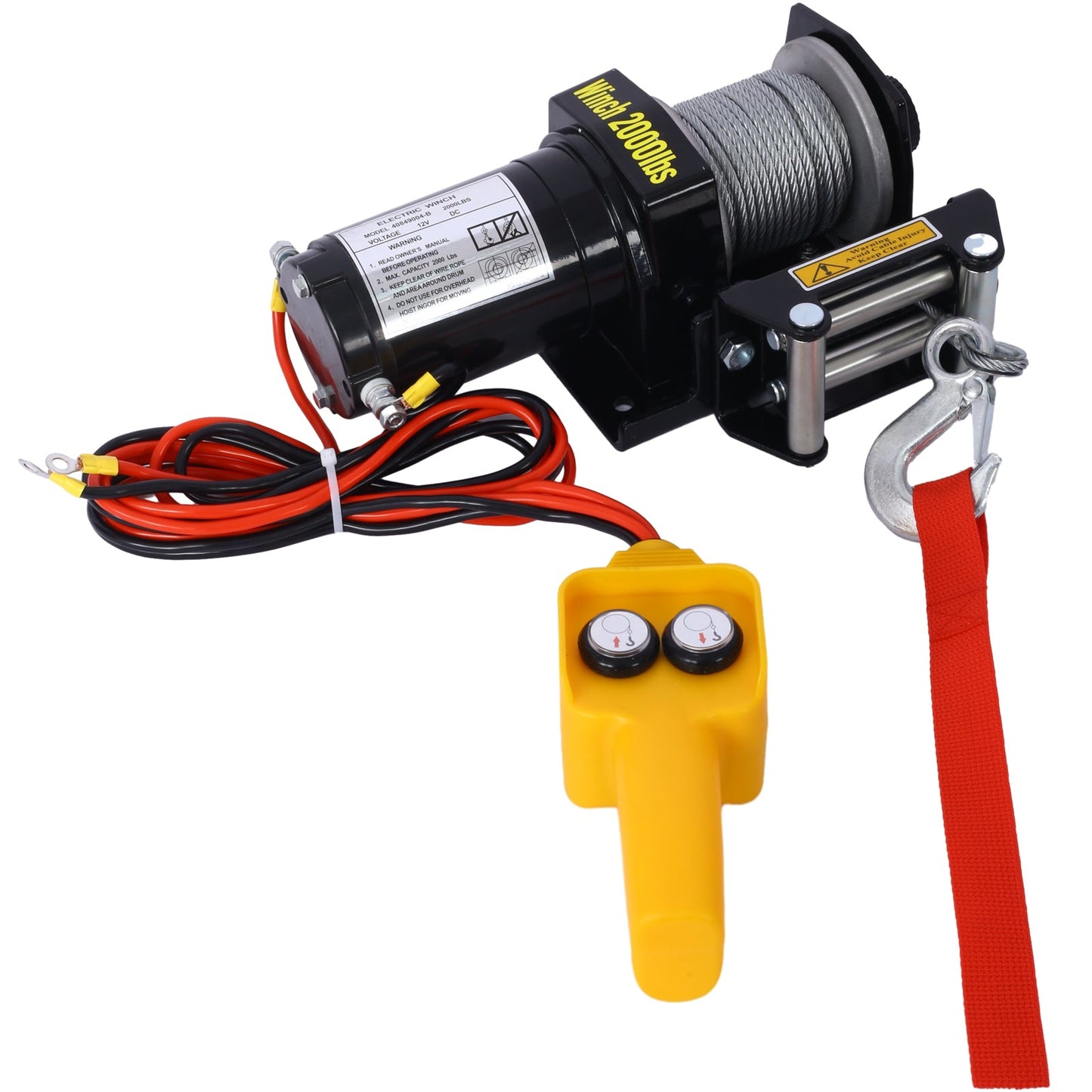 2000LB Electric ATV UTV Winch Waterproof Steel Cable Winch - 1st Choice Furniture Direct