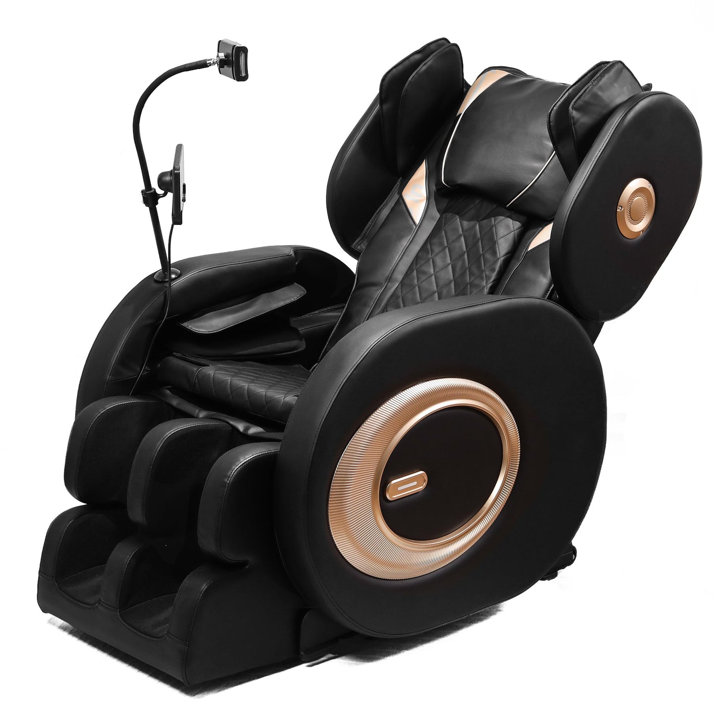 2025 Black Automatic Massage Chair Recliner with Zero Gravity and Full Body Air Pressure - 1st Choice Furniture Direct