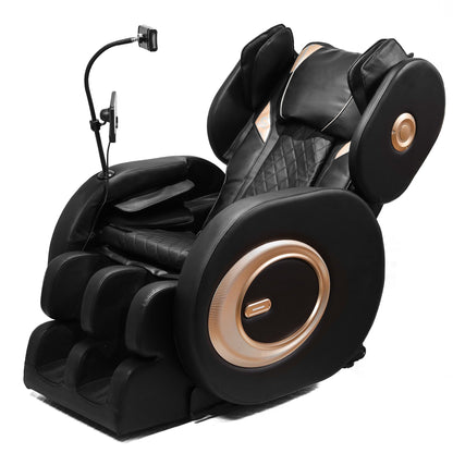 2025 Black Automatic Massage Chair Recliner with Zero Gravity and Full Body Air Pressure - 1st Choice Furniture Direct
